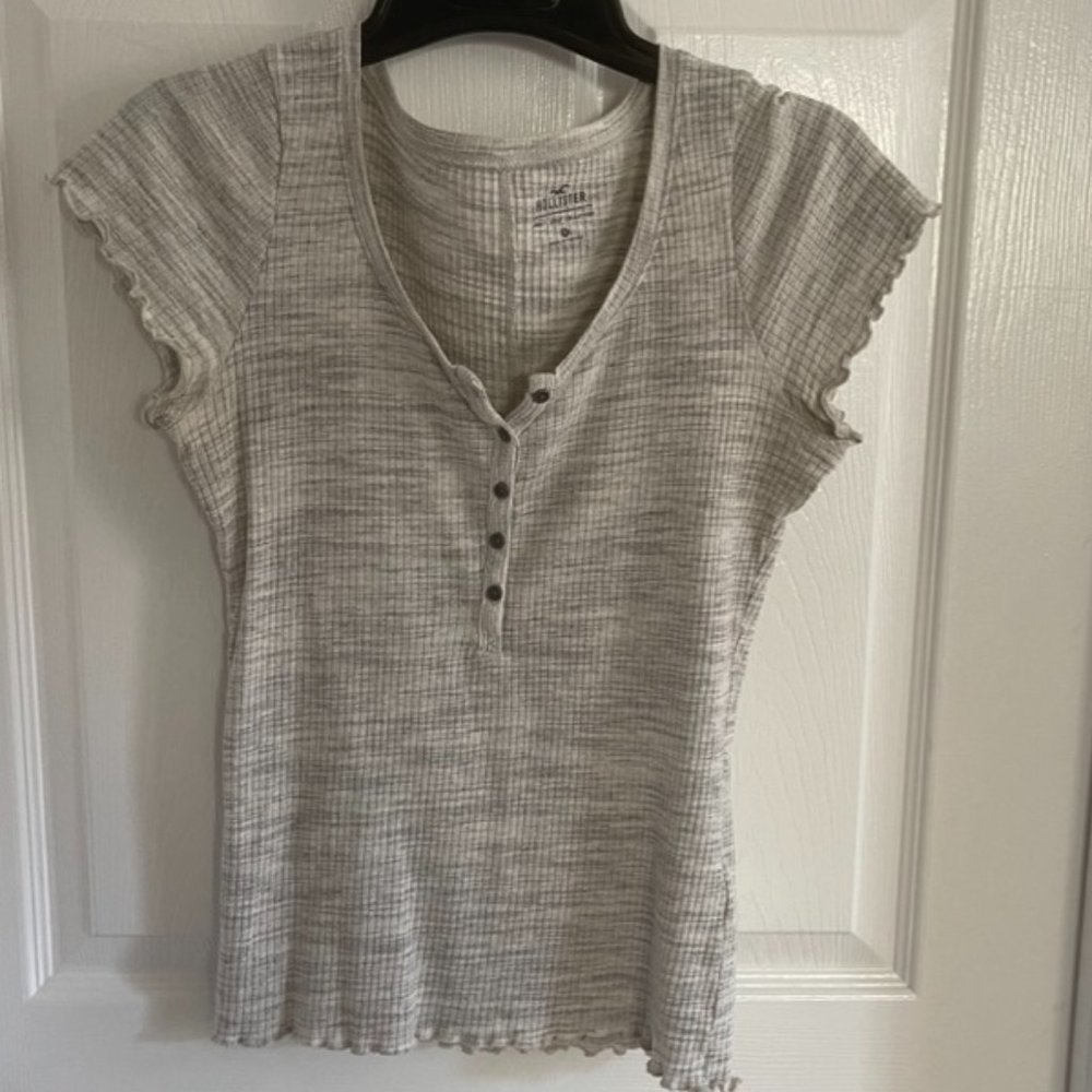 Hollister fitted lightweight Waffle Knit Top